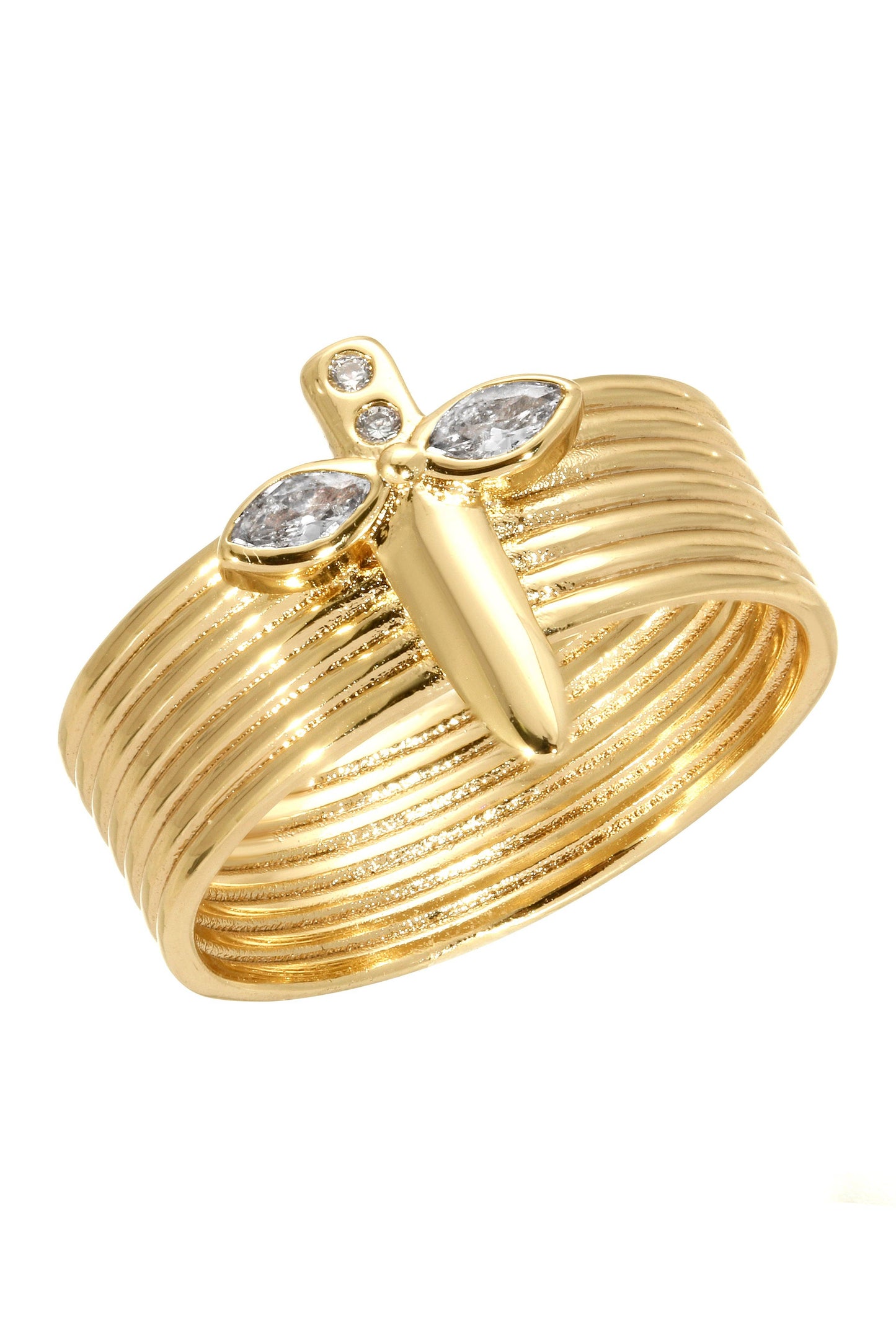 Gold Dagger Banded Ring
