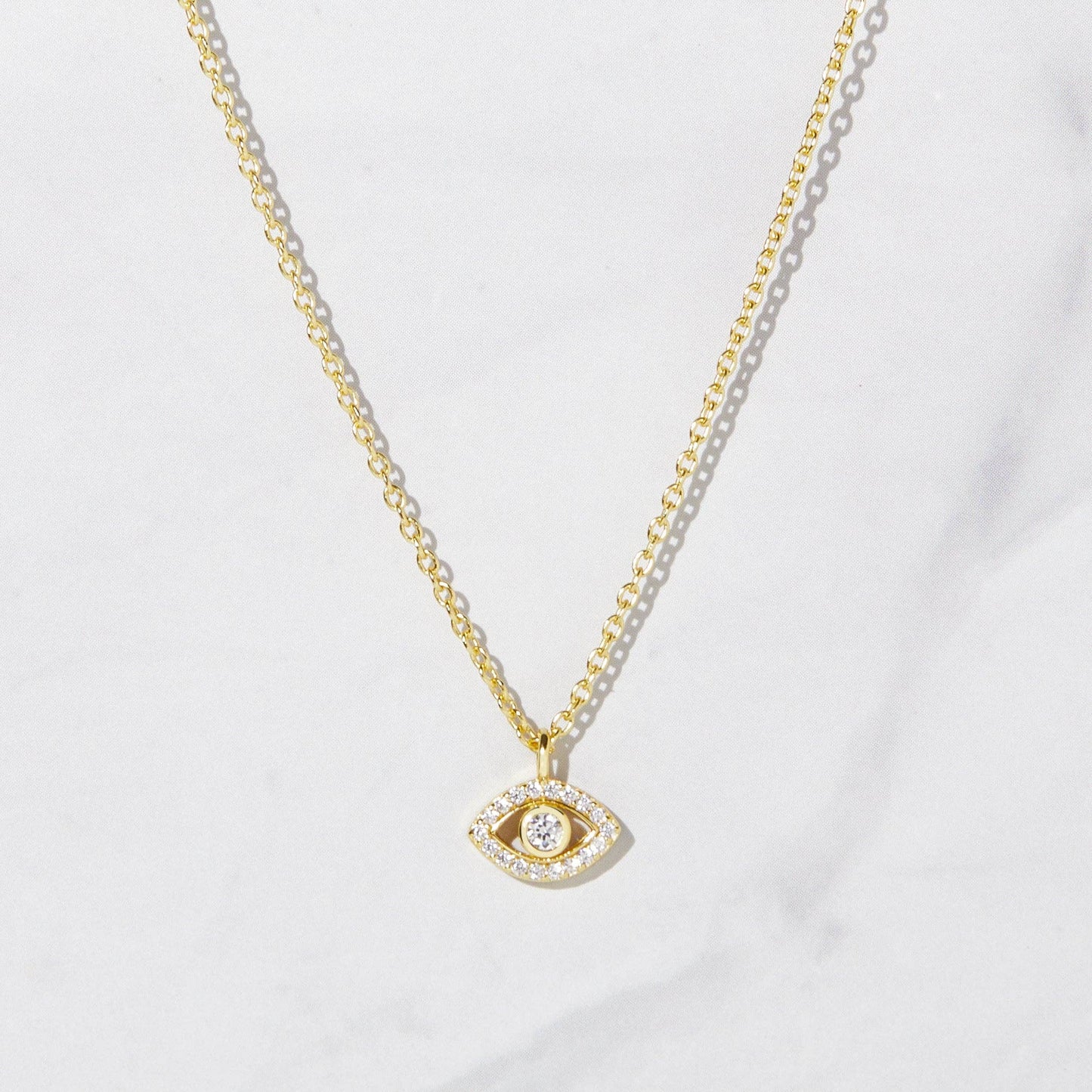 Gold Petite Evil Eye Necklace