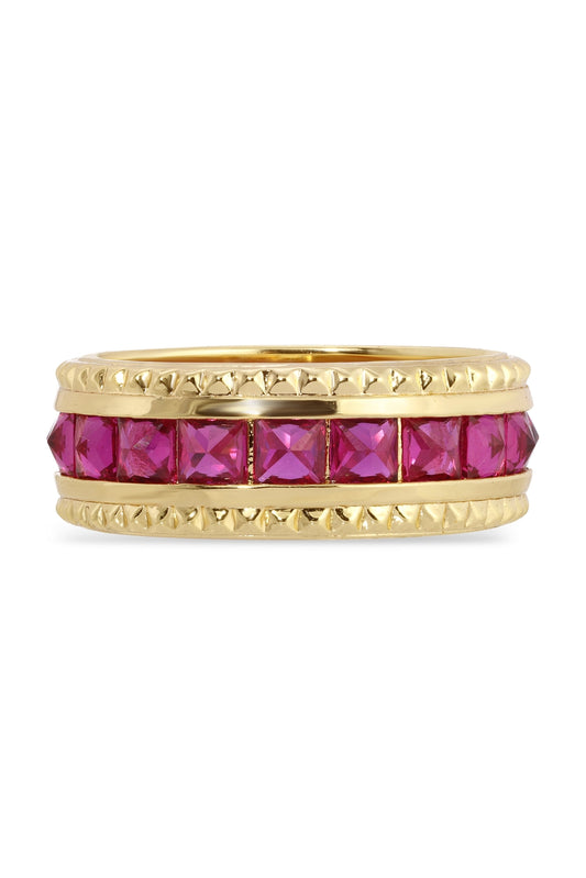 Ruby Pyramid Ring