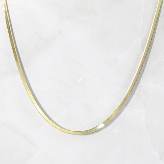 E V A Gold Herringbone Chain Petite