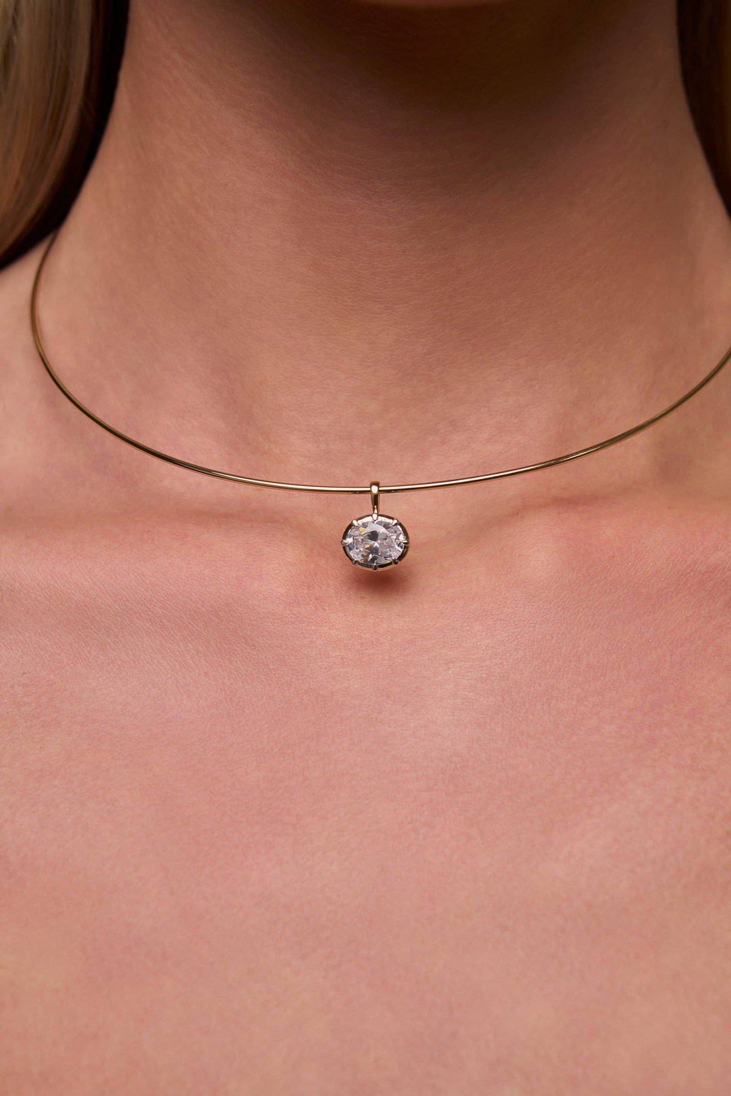 Mara Oval Charm: Two Tone