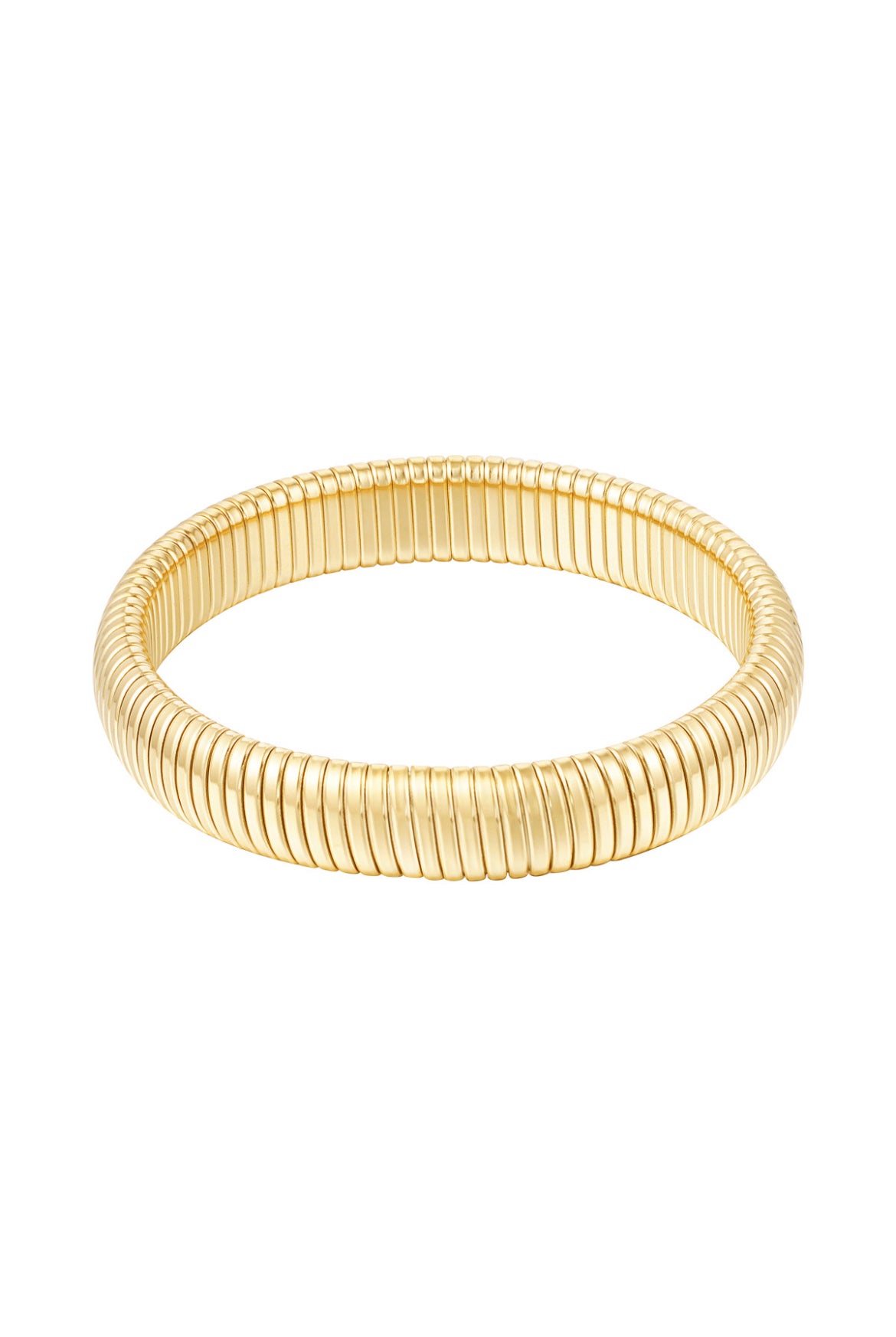 Gold Ribbed Bracelet