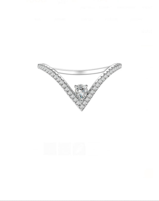 Silver Wishbone Ring