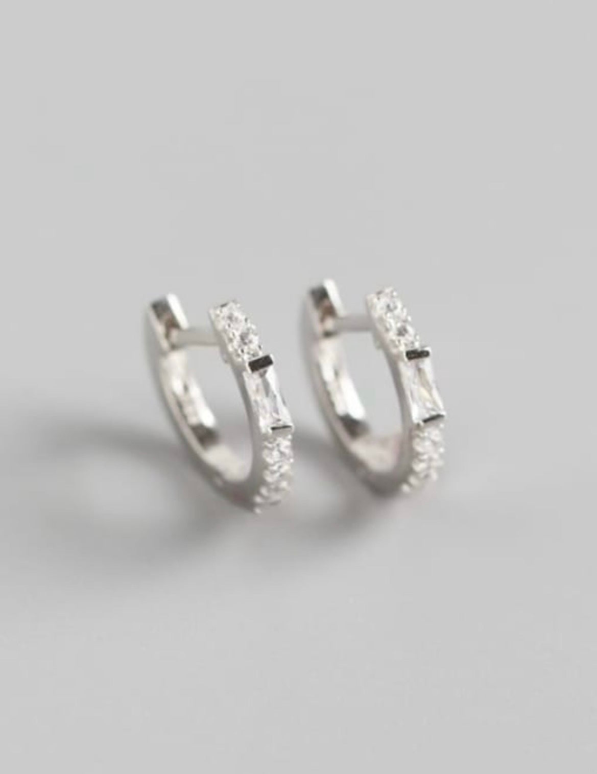 E V A Dainty Stone Set Huggies