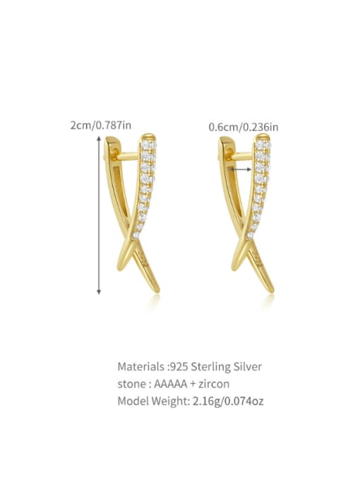 E V A Delicate Gold Triangle Earrings