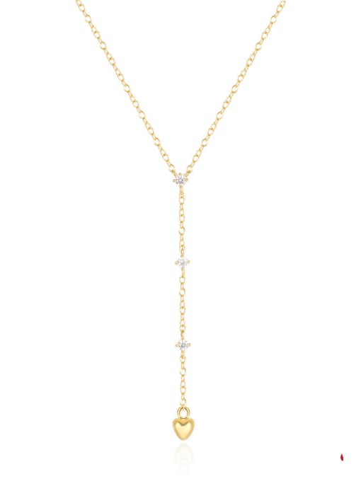 Gold Heart Lariat