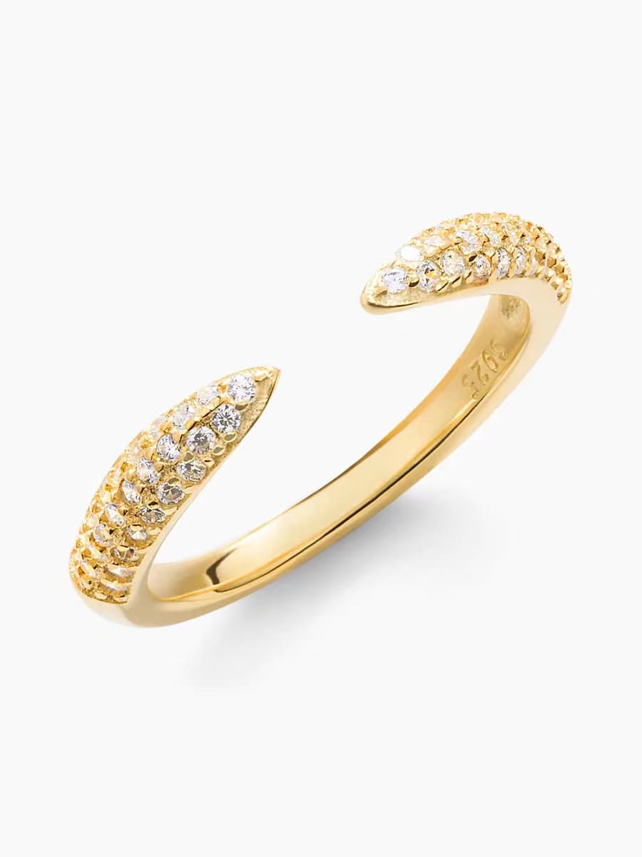 Pave Open Claw Ring