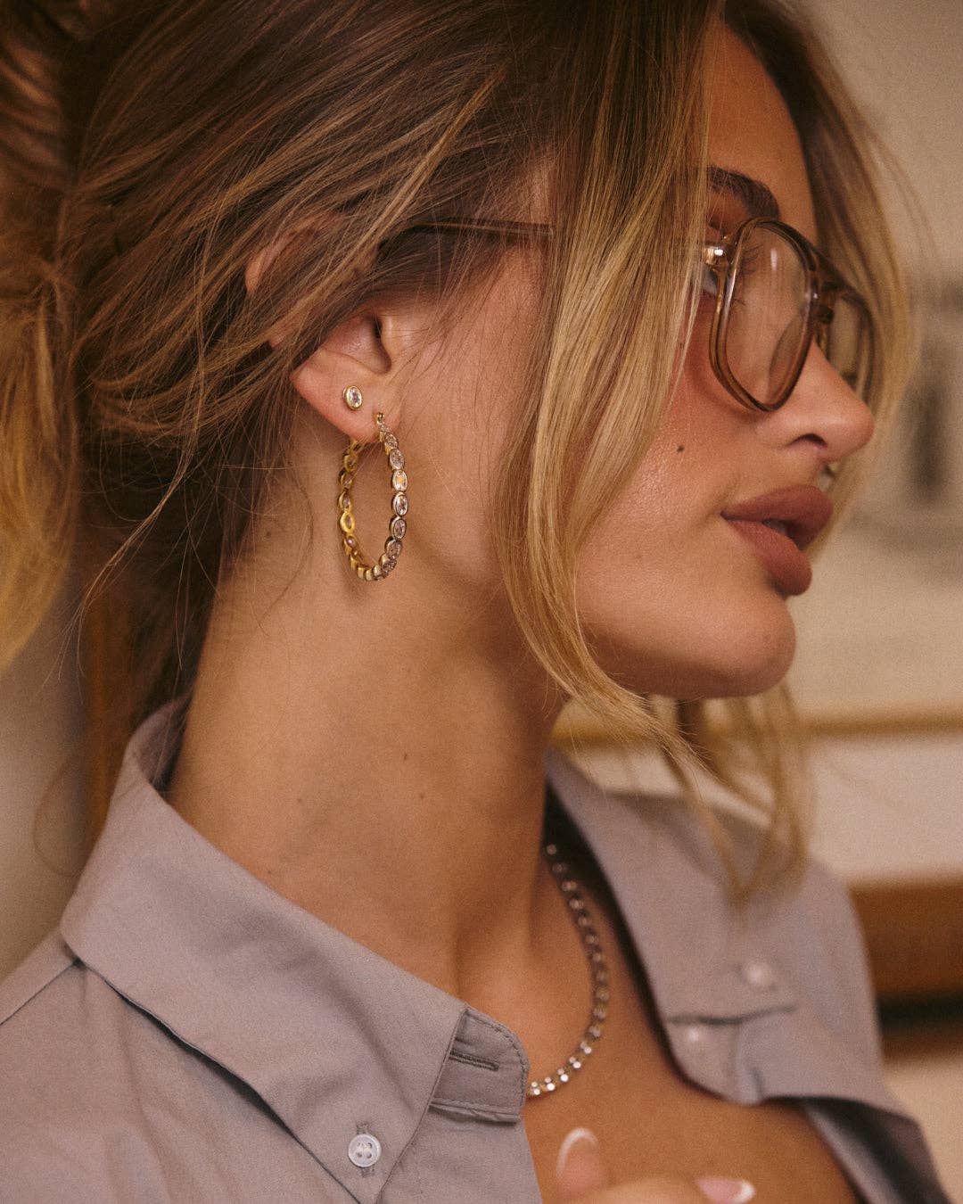 Palais Eternity Hoops-Gold