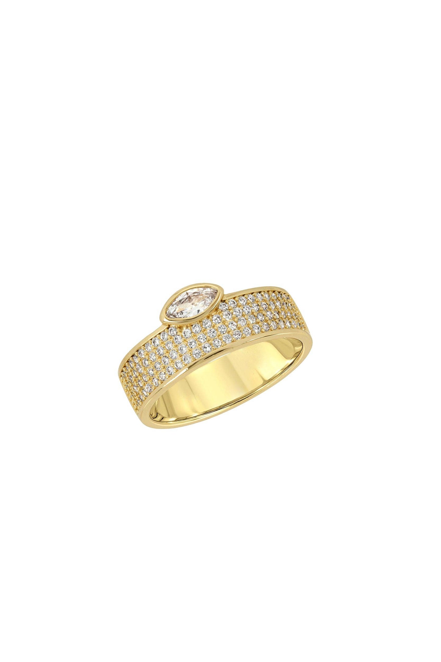 Gold Pave Cigar Ring
