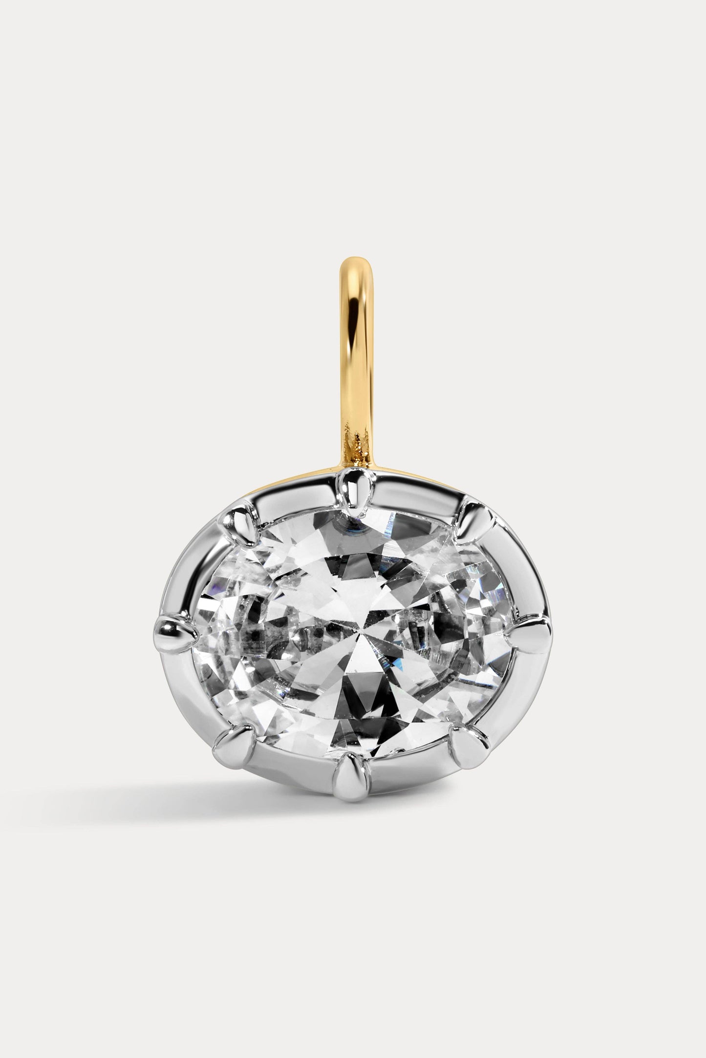 Mara Oval Charm: Two Tone