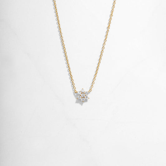 Flower Necklace: Gold
