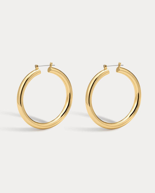 Amalfi Tube Hoops: Gold