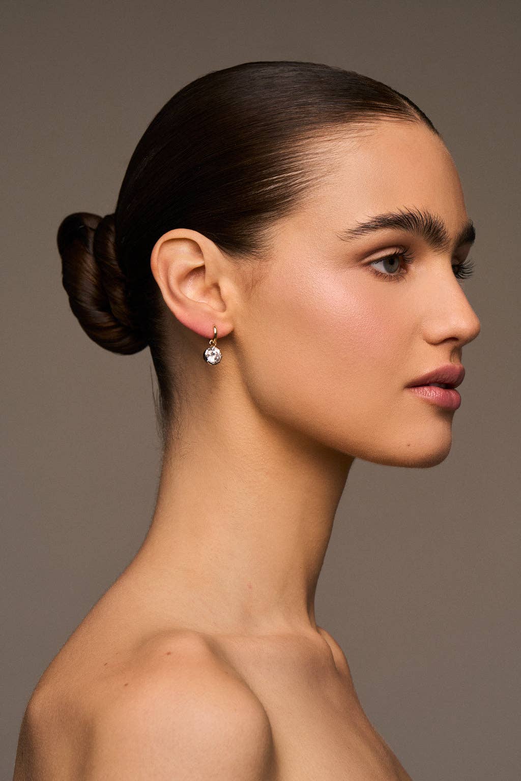 Grande Celeste Charm Huggies: two tone