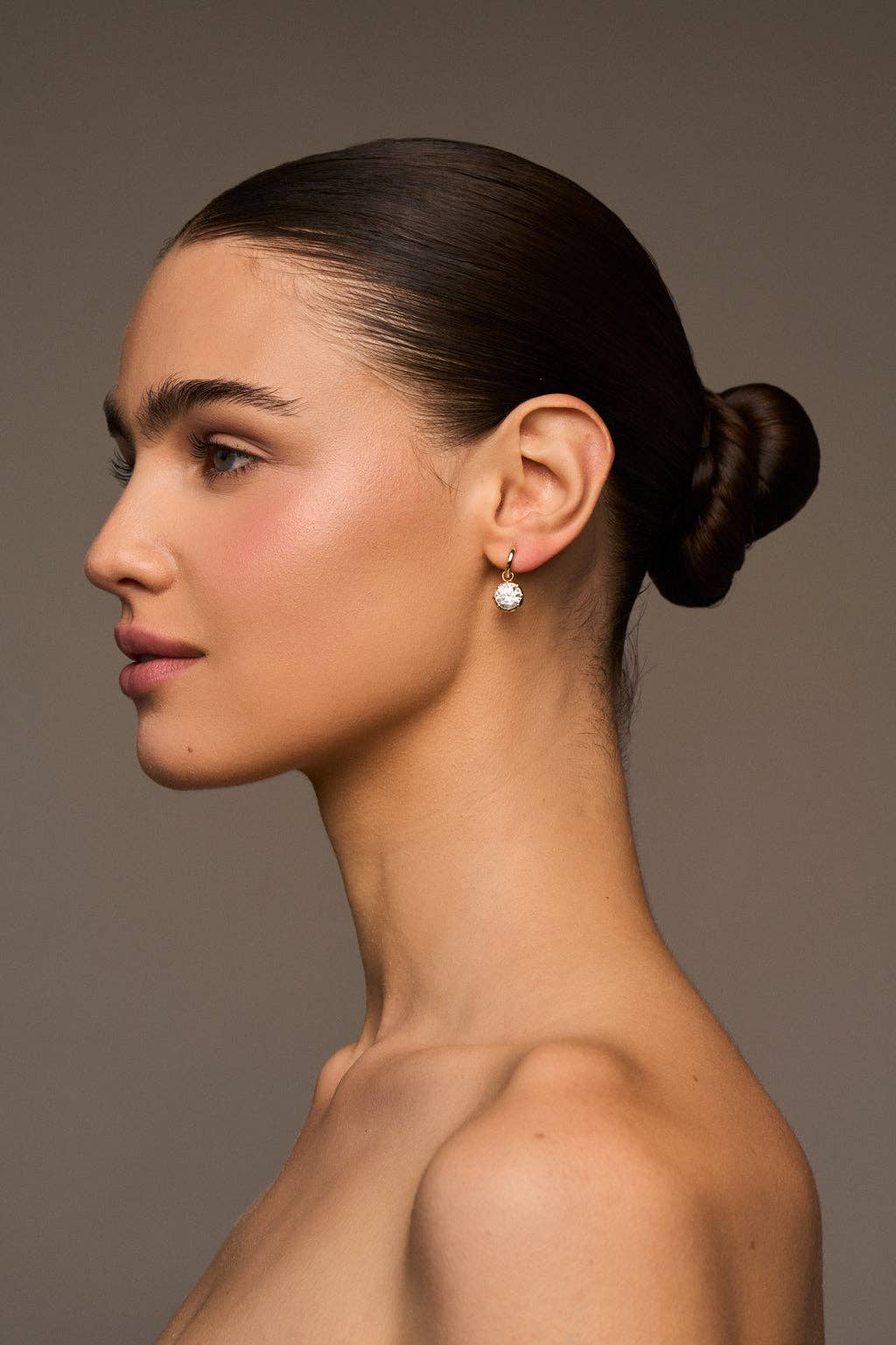 Grande Celeste Charm Huggies: two tone