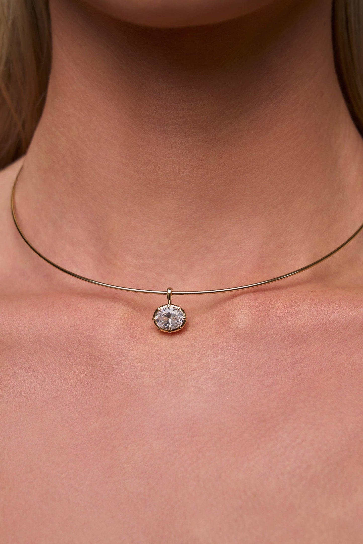 Mara Oval Charm: Two Tone