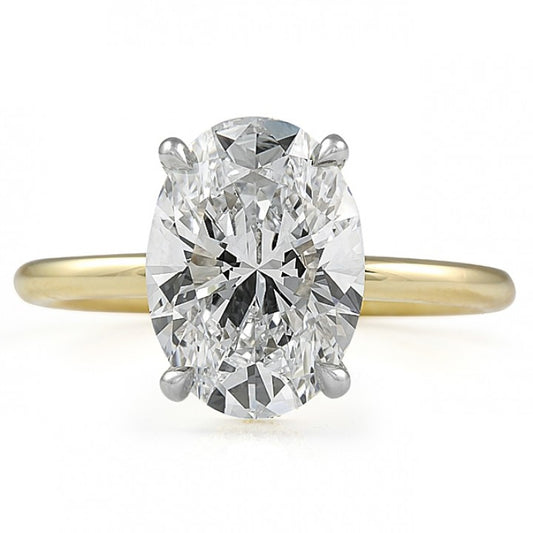 3.20 ct Oval-Cut Diamond Signature Solitaire Ring