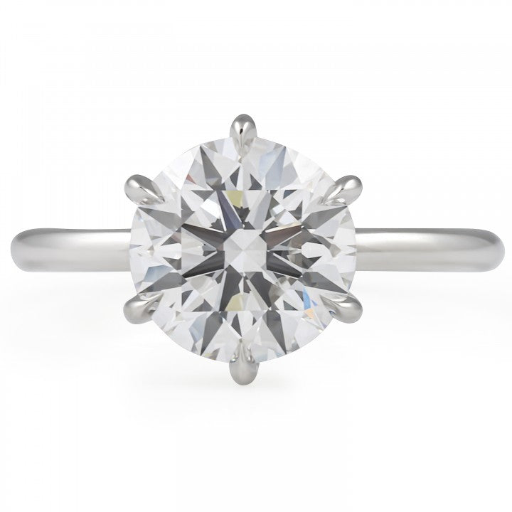 2.58 ct Round Brilliant Diamond Six-Prong Solitaire