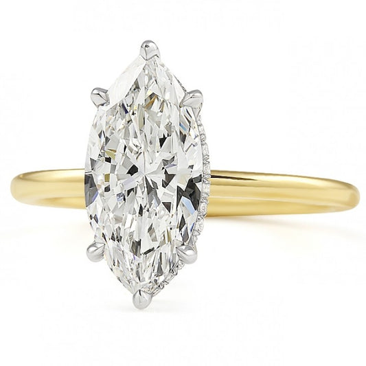 1.90 ct Marquise-Cut Diamond Solitaire Engagement Ring