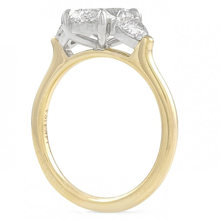 1.70 ct Oval-Cut Diamond Three-Stone Engagement Ring